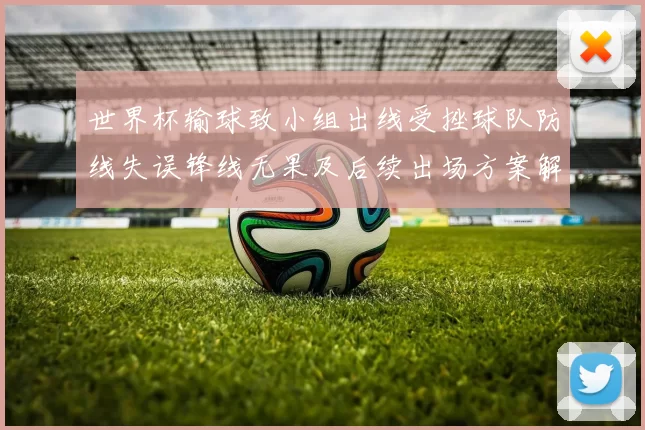 世界杯输球致小组出线受挫球队防线失误锋线无果及后续出场方案解析